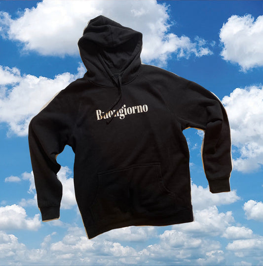 BUONGIORNO HOODY | UNISEX BLACK WHITE ||